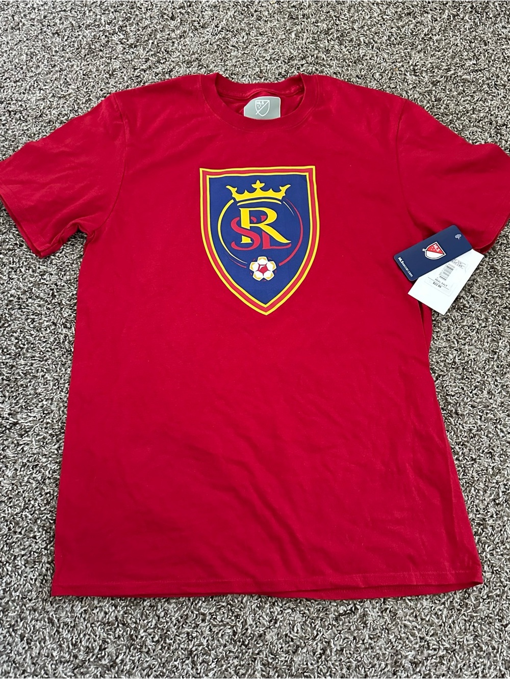 Target Red Short Sleeve Tee with Crest Graphic